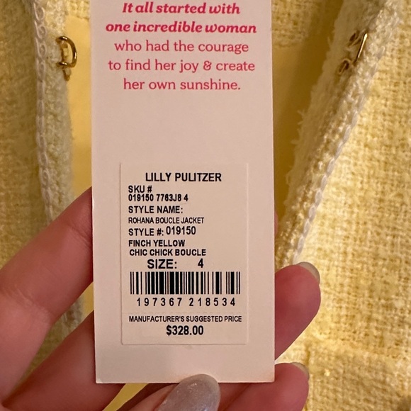 Elegant Yellow Lilly Pulitzer boucle Jacket - Picture 7 of 7